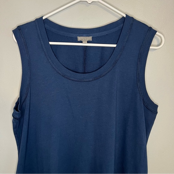 Talbots Sleeveless Maxi Dress Casual Loungewear Pocket Sz XL Blue Boho basic - Picture 5 of 11